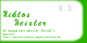 miklos weixler business card